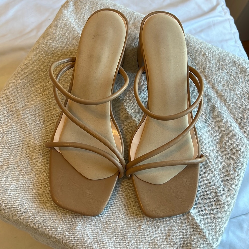 Strappy sandal heels